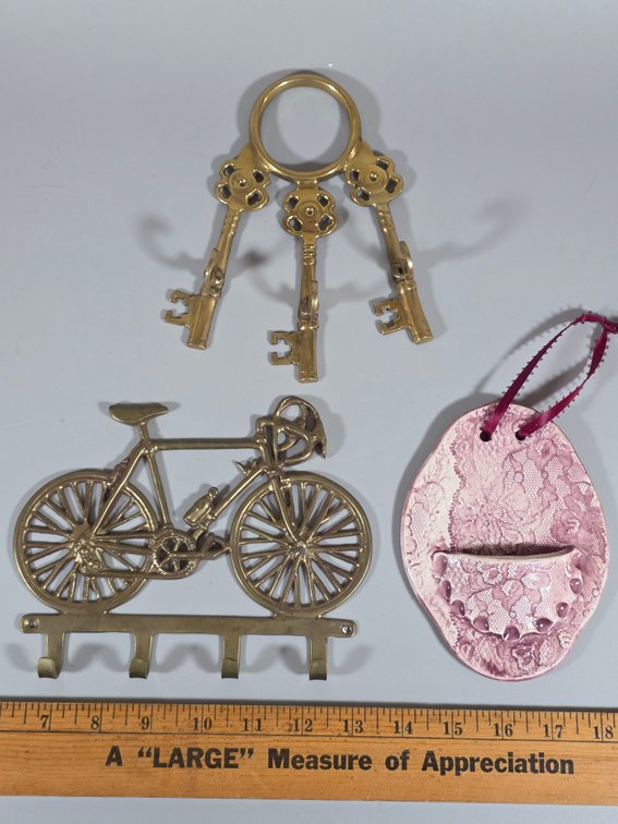 BRASS KEY RACKS, WALL POCKET