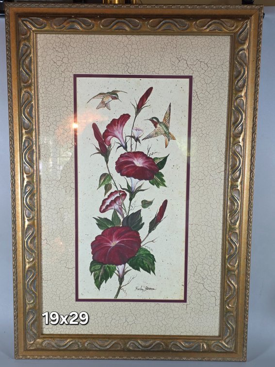 HUMMINGBIRD FLORAL PRINT