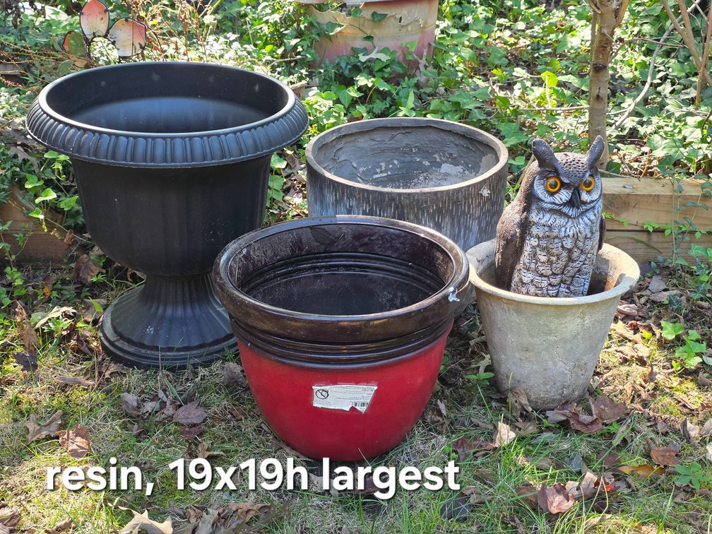 RESIN PLANTERS, OWL