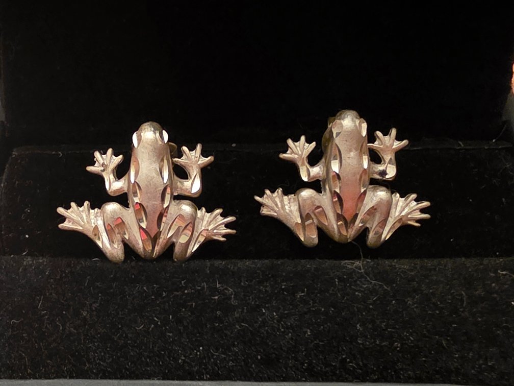 STERLING FROG EARRINGS