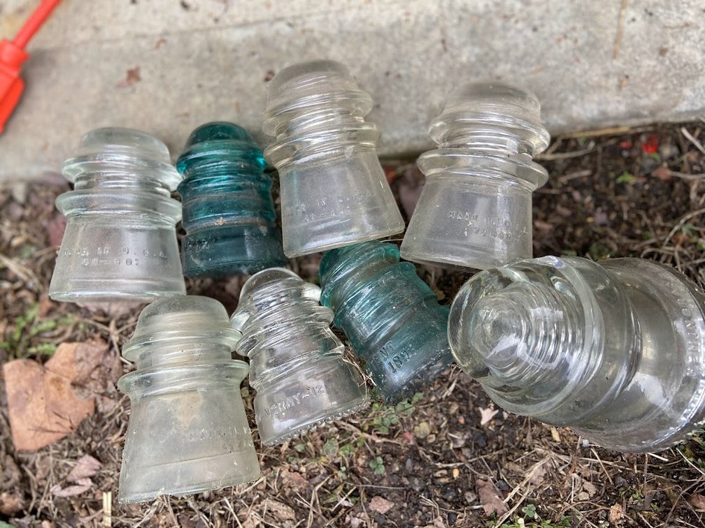 Insulators Green and clear