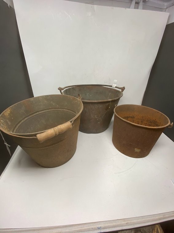 3- Galvanized Buckets
