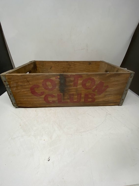Cotton Club Wood box approx. 11.5" D - 24 Bottles, Cleveland , Akron, Ashtabula Ohio