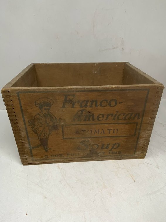 Franco American-Tomato Soup box approx. 8.5" D x 10.5" W