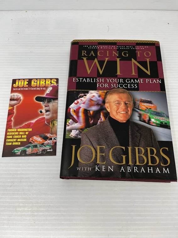 Racing to Win,  Joe Gibbs and a Joe Gibbs pamphlet 