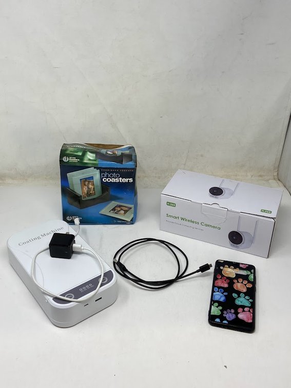 Smart Wireless Camera, Coating Machine, 4-Photo Coasters, cords 