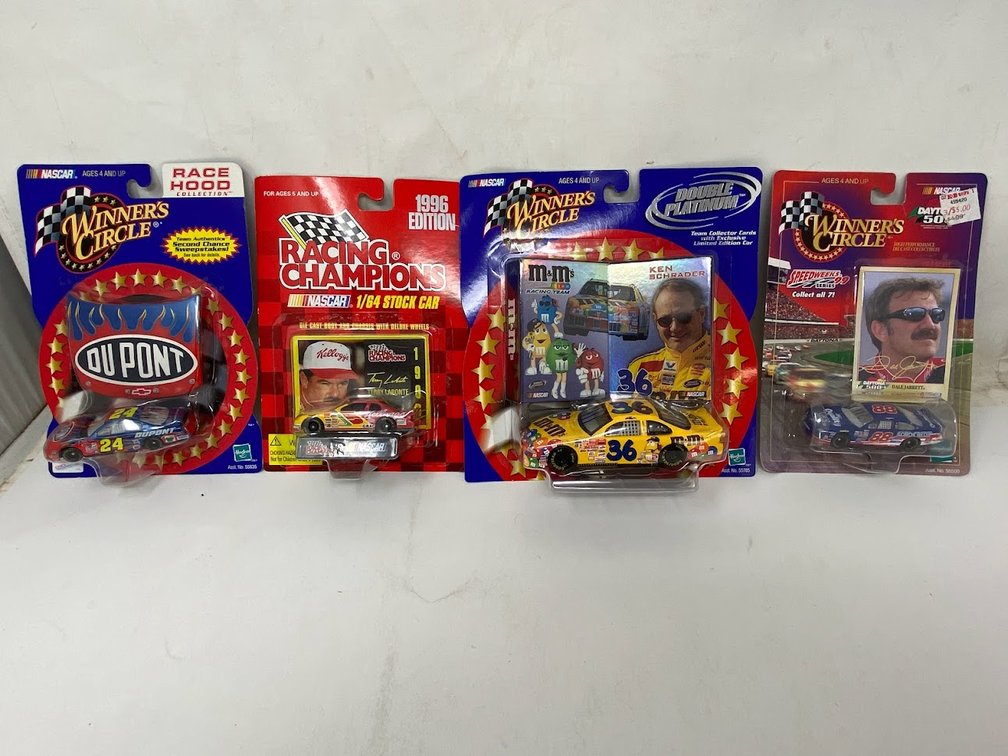 Stock Cars: Winner's Circle: Jeff Gordon, Racing Champions: Terry Labonte, Winner's Circle: Ken Schrader, Winner's Circle: Dale Jarrett