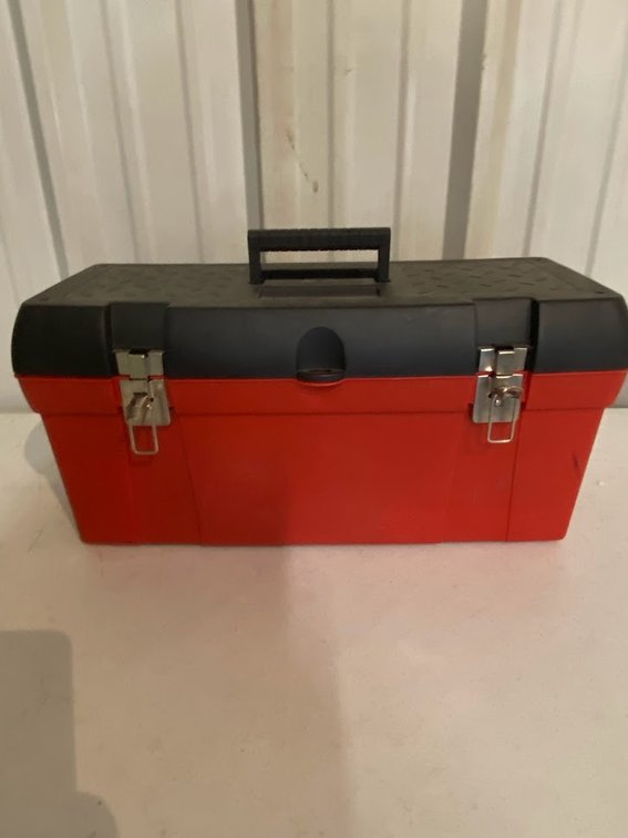 Plastic Toolbox and contents