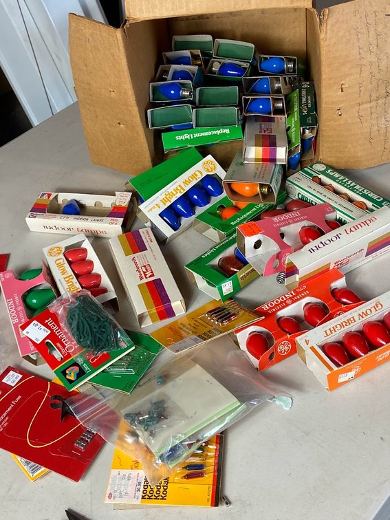 Box of Christmas Bulbs