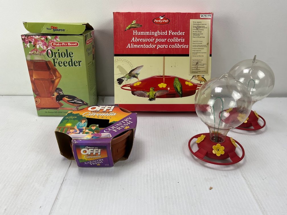 Bird Feeders and Off Candle