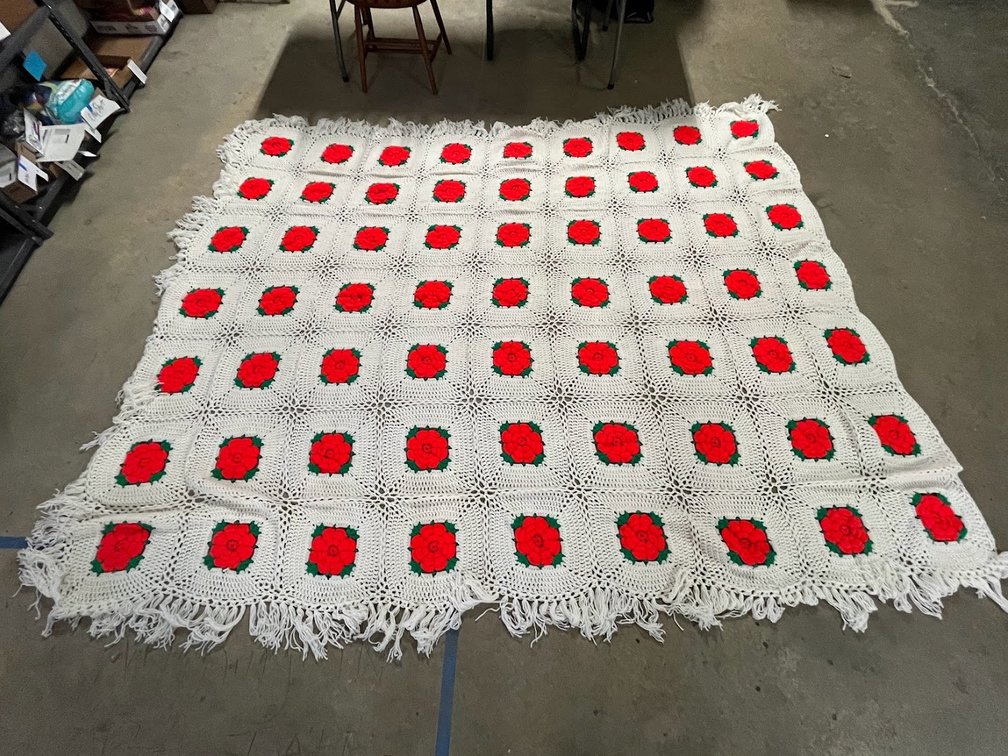 Red Flower Afghan