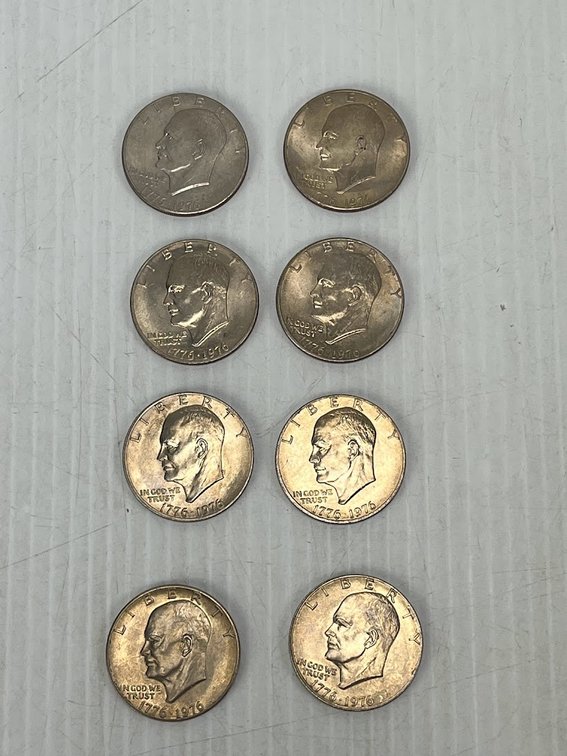 8-Eisenhower One Dollar Coins