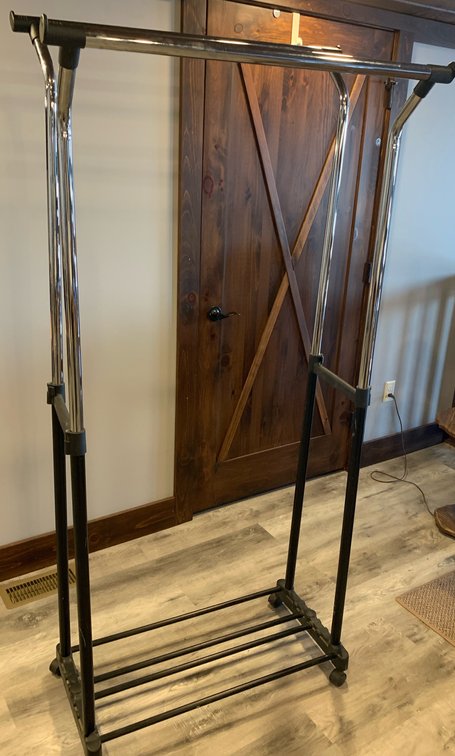 Rolling Adjustable Height Clothes Rack