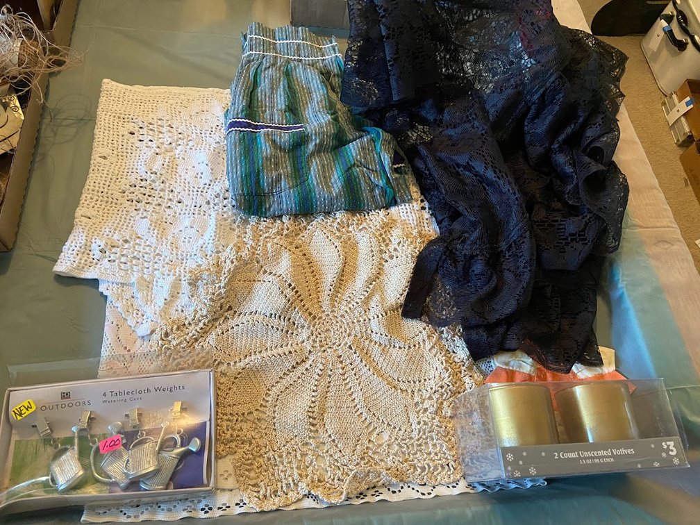 Group includes an apron.