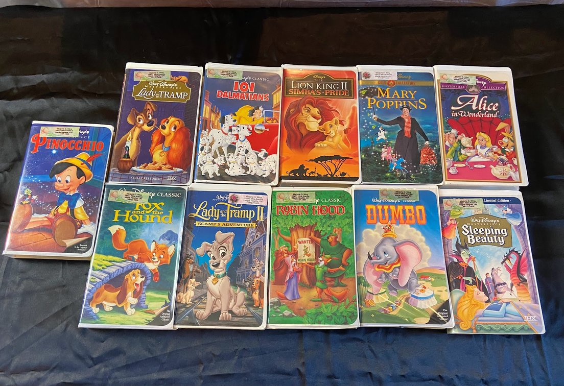 VHS tapes.