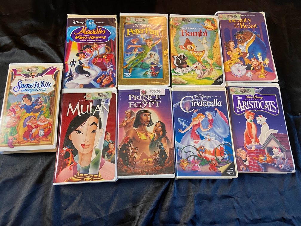 VHS tapes.