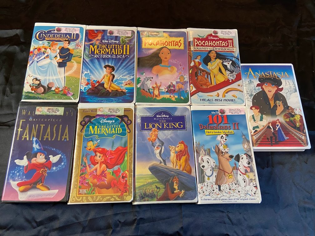 VHS tapes.