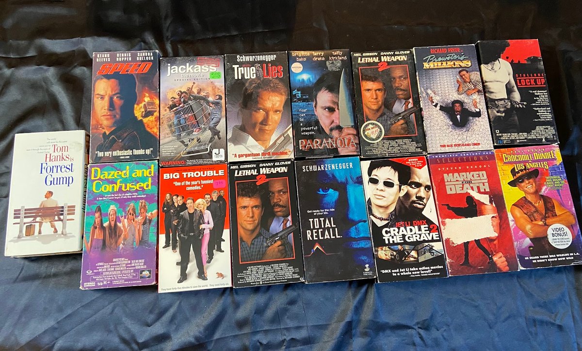 VHS tapes.