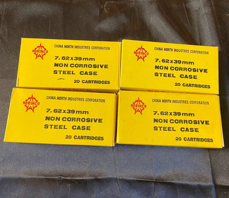 Four Boxes Norinco Cartridges