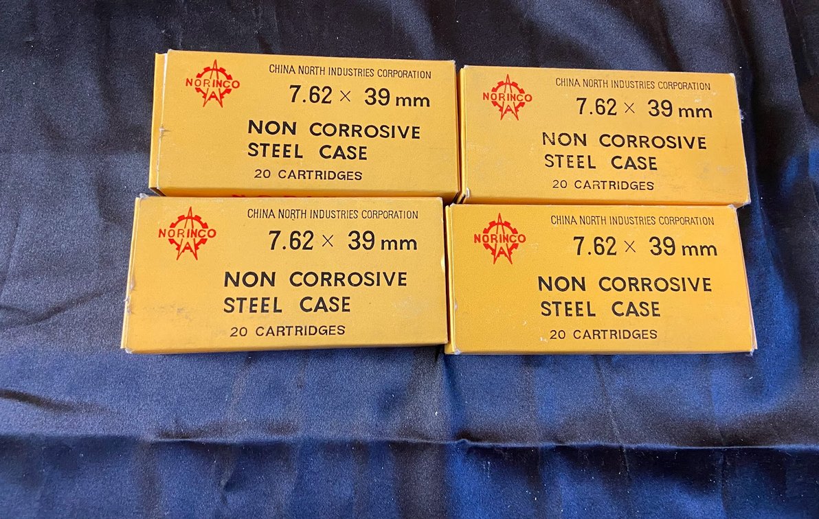 Four Boxes Norinco Cartridges