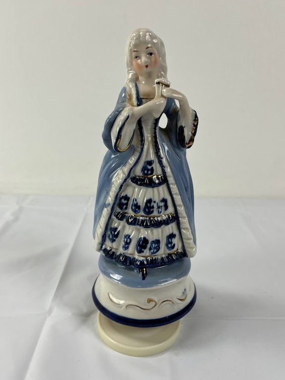Porcelain Lady Figure Music Box
