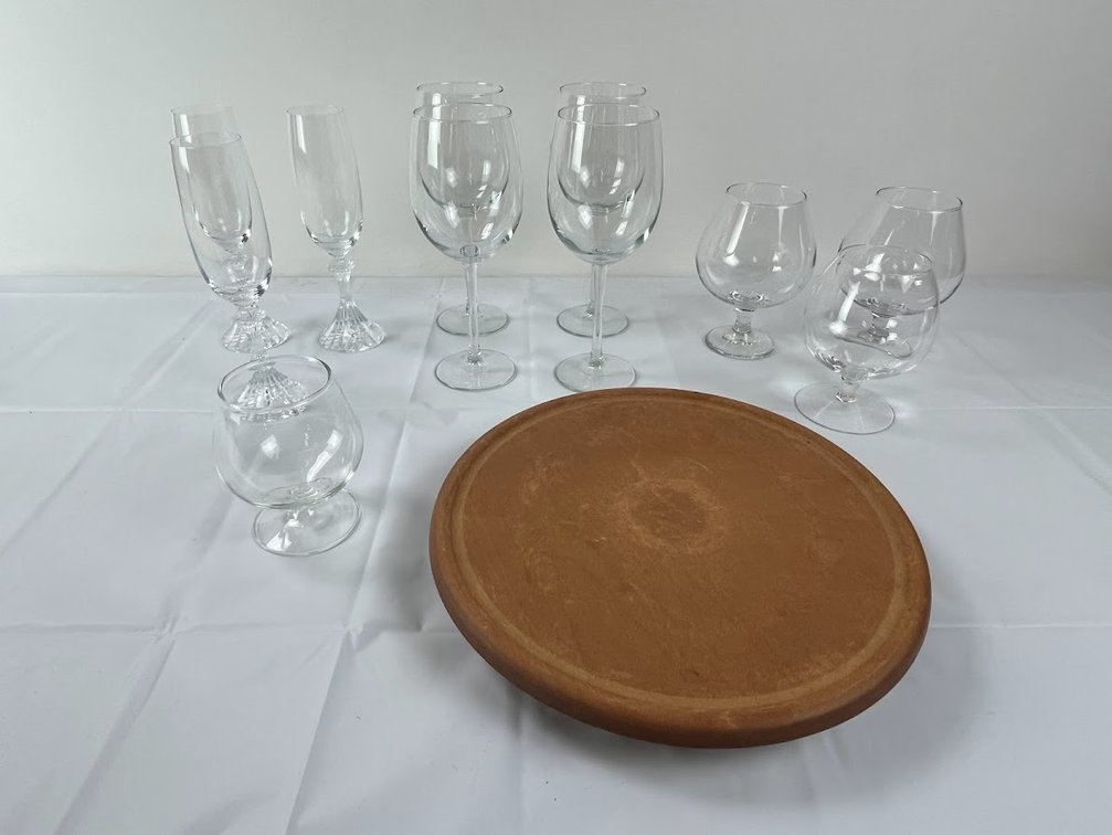 Glassware and Lazy Susan