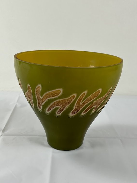 Mid-Century Olive Green Vase