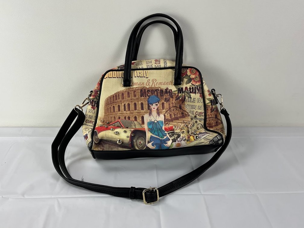 Handbag with Travel Designs