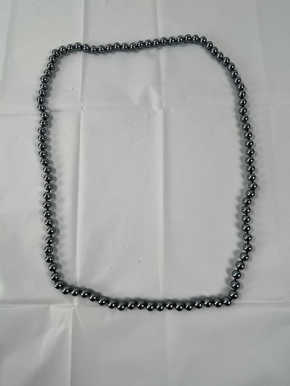 Faux Glass Tahitian Pearl Pave Necklace