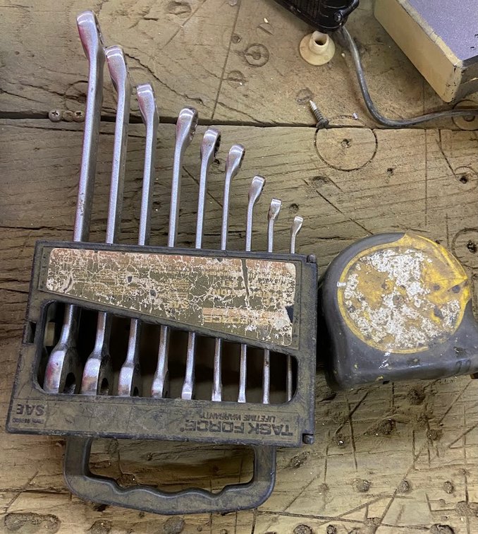 Wrench Set and Measuring Tape