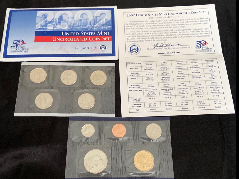 2002 United States Mint Coin Set Philadelphia 