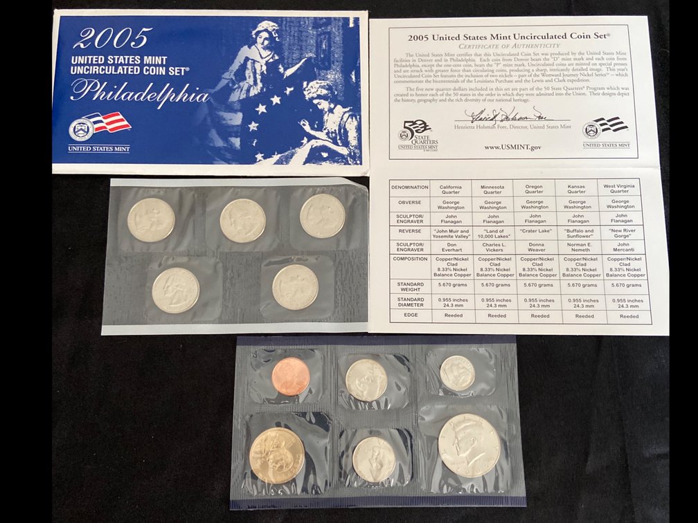 2005 United States Mint Coin Set Philadelphia 
