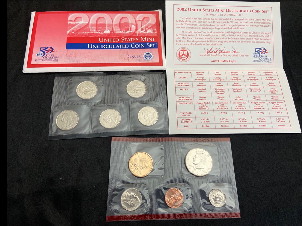 2002 United States Mint Coin Set Denver
