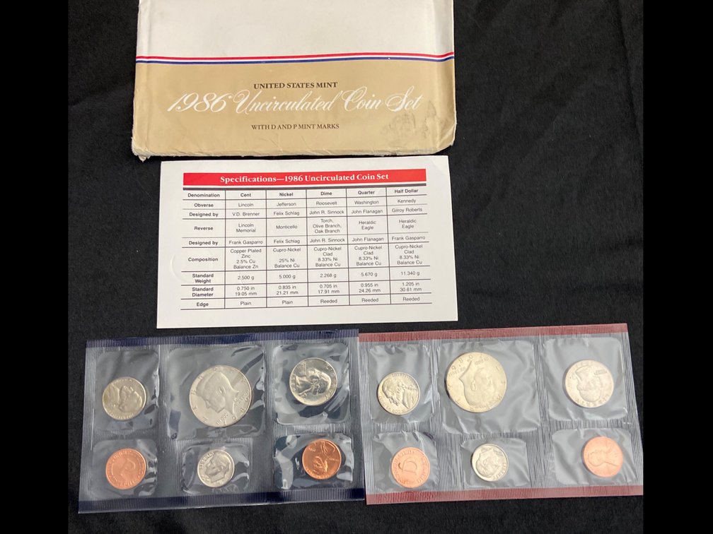 1986 United States Mint Coin Set 