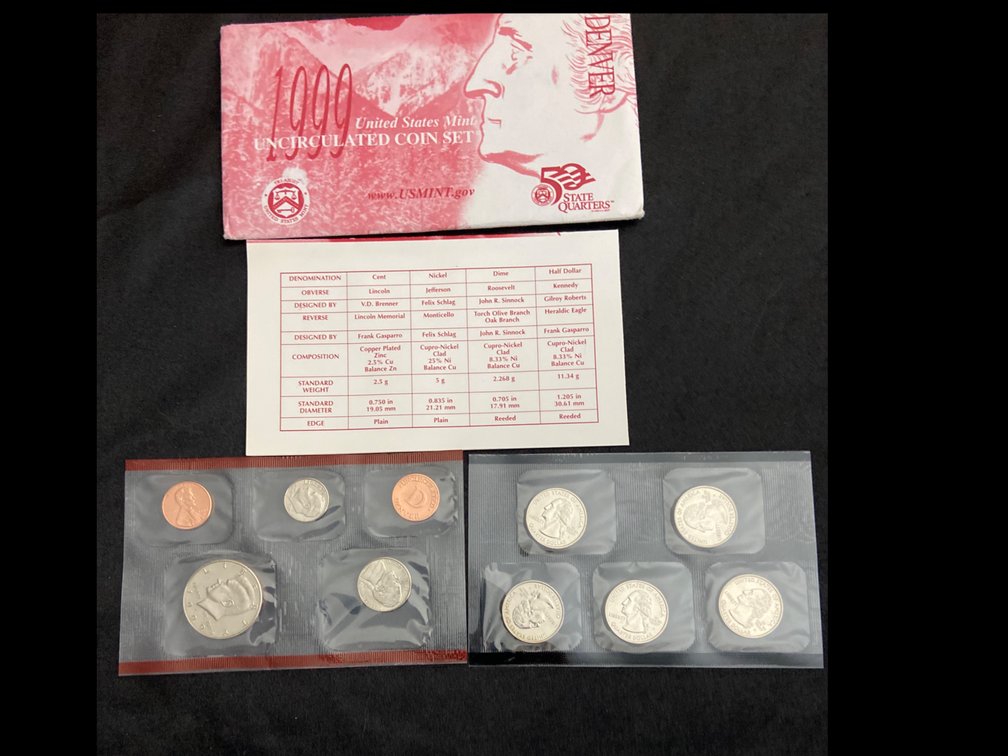 1999 United States Mint Coin Set 