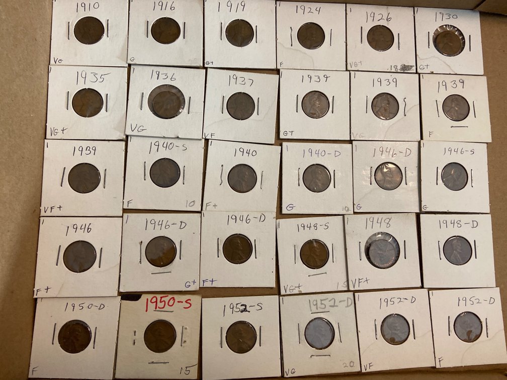 Lincoln Wheat Cents With Cents