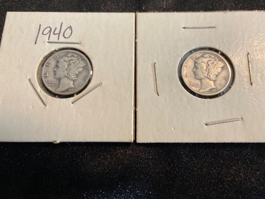 Two Mercury Dimes