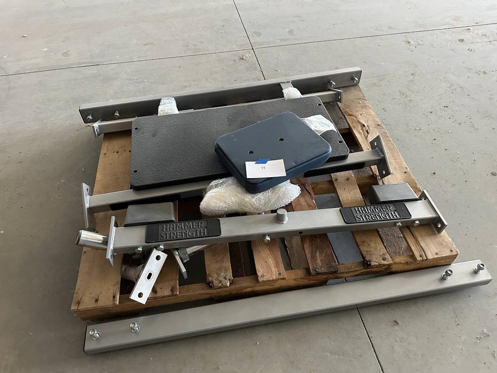 Steel Platform Scale Assembly Components on Wooden Pallet