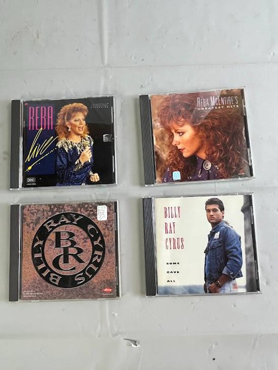 4 Country Music CDs: Reba McEntire and Billy Ray Cyrus