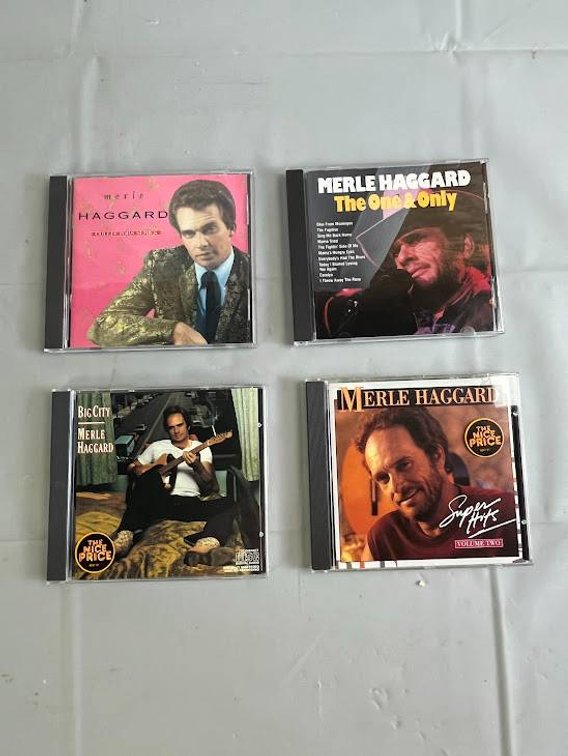 4 Merle Haggard Music CDs Including Super Hits and Big City
