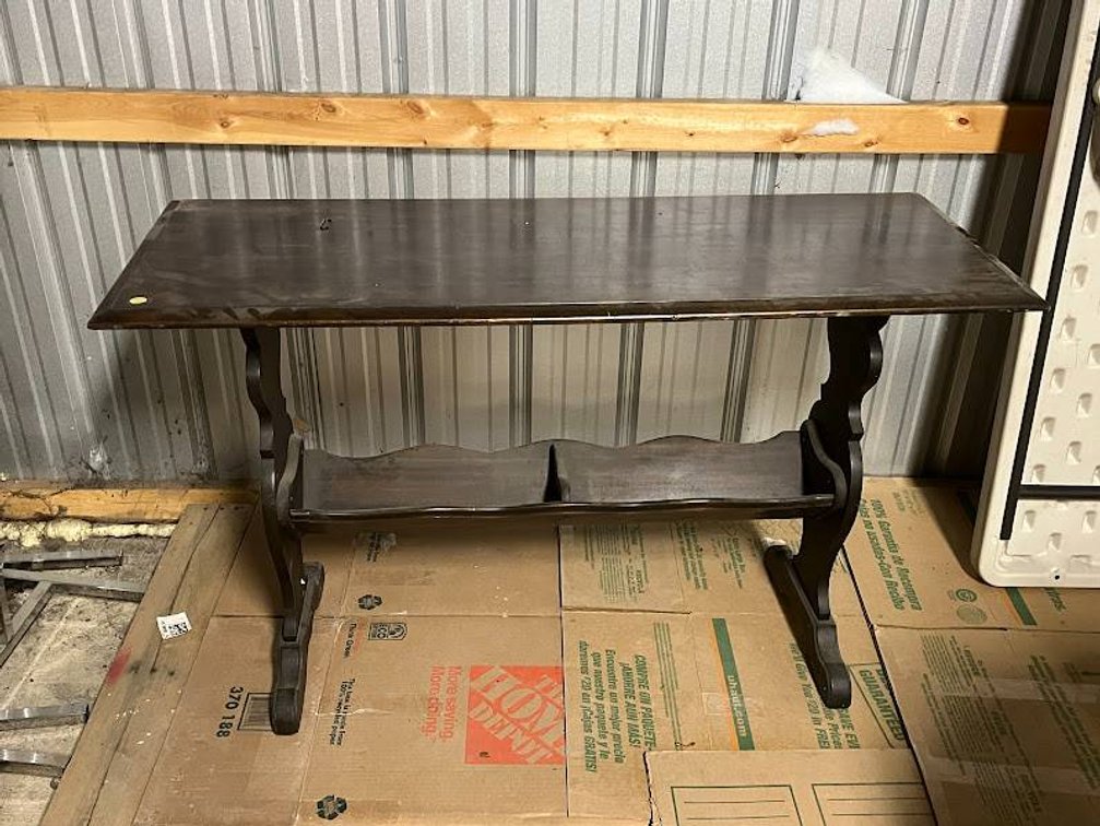 Wooden Console Table with Decorative Legs, Approx. 29.5â€³ H x 48.5â€³ W x 18â€³ D