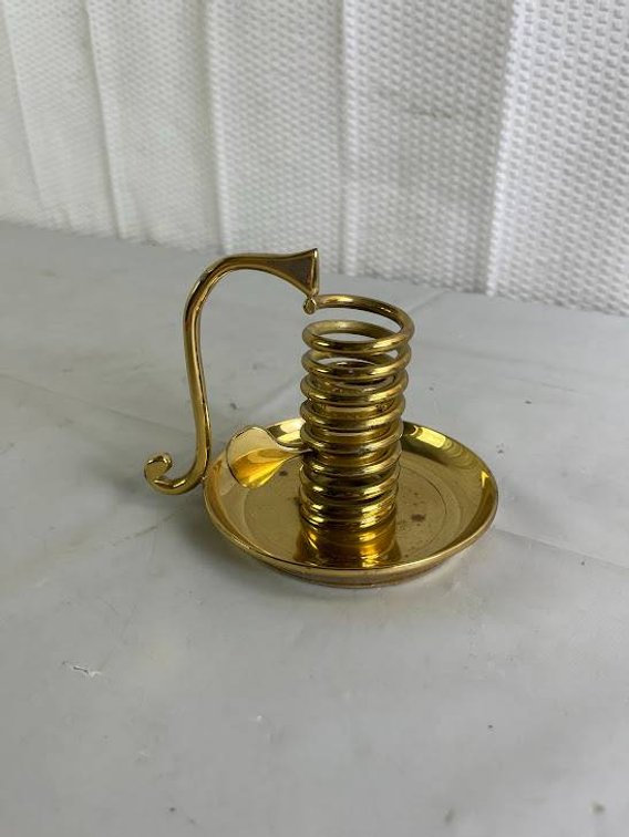 Partylite Gold-Tone Spiral Candlestick Holder