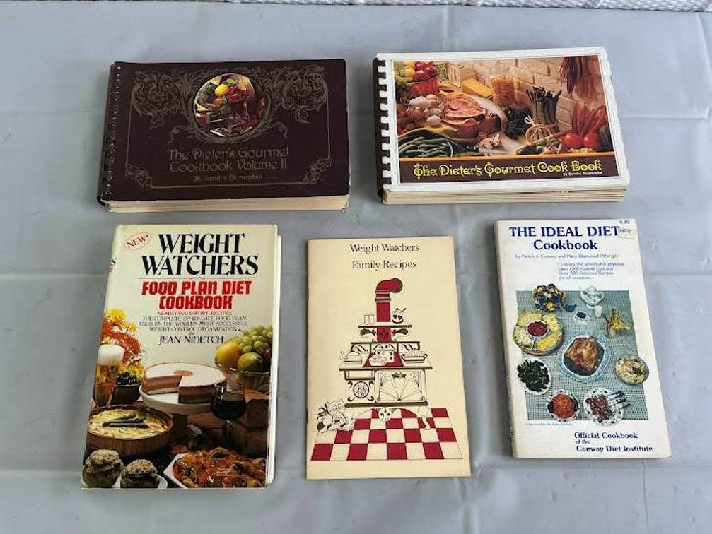 Vintage Diet and Gourmet Cookbooks