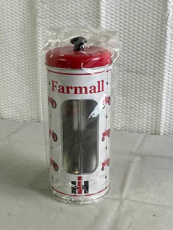 New Farmall Straw Holder with Lid Featuring Tractor Design