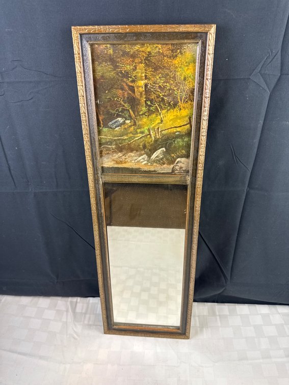 Syrian Bros Indianapolis Framed Mirror With Landscape Artwork