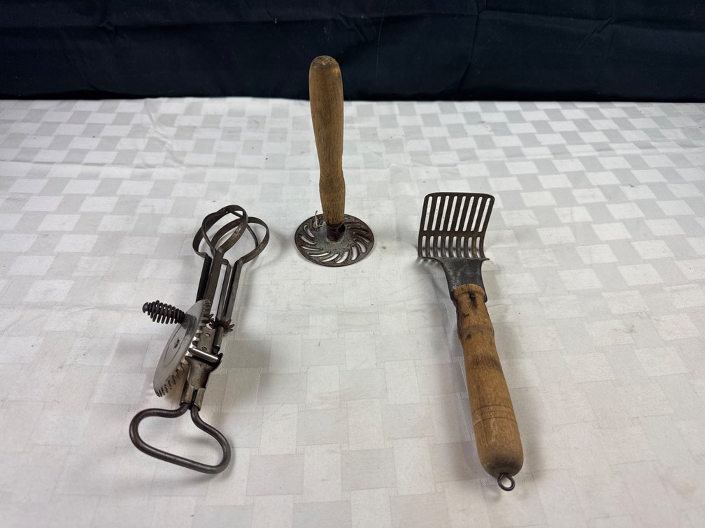 Vintage Kitchen Utensils Including Mashers
