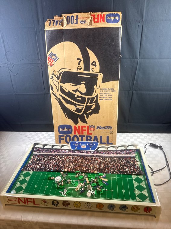 Tudor NFL Electric Football Game with Original Box and Accessories