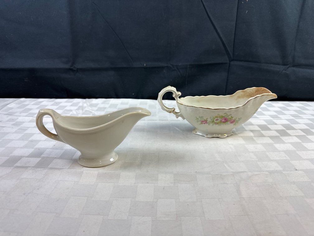 Vintage Ceramic Gravy Boats: Carr China & Grimwades
