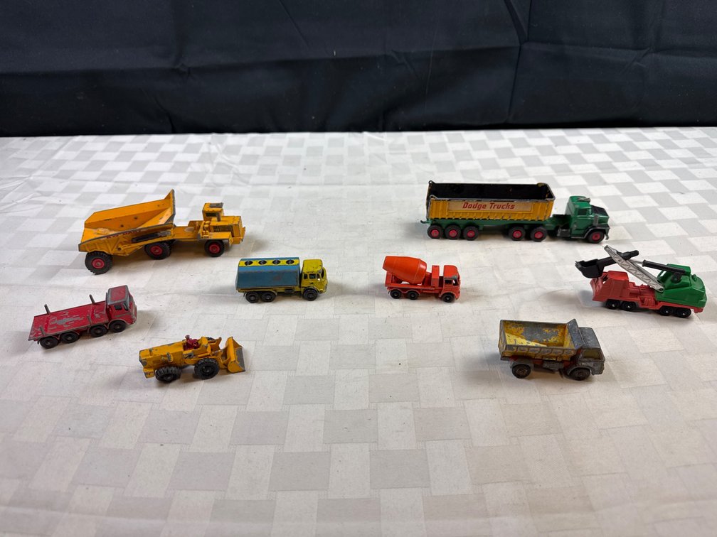 Vintage Matchbox Lesney Die-Cast Construction Vehicles