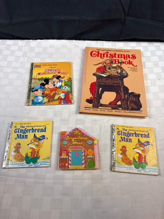 Christmas and Gingerbread-Themed Books, Including Little Golden Books